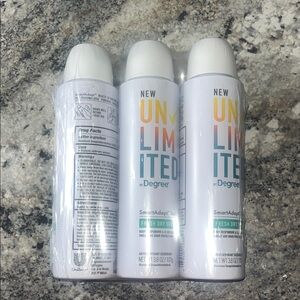 Degree UNLIMITED Antiperspirant Deodorant Dry Spray, 3 Pack.